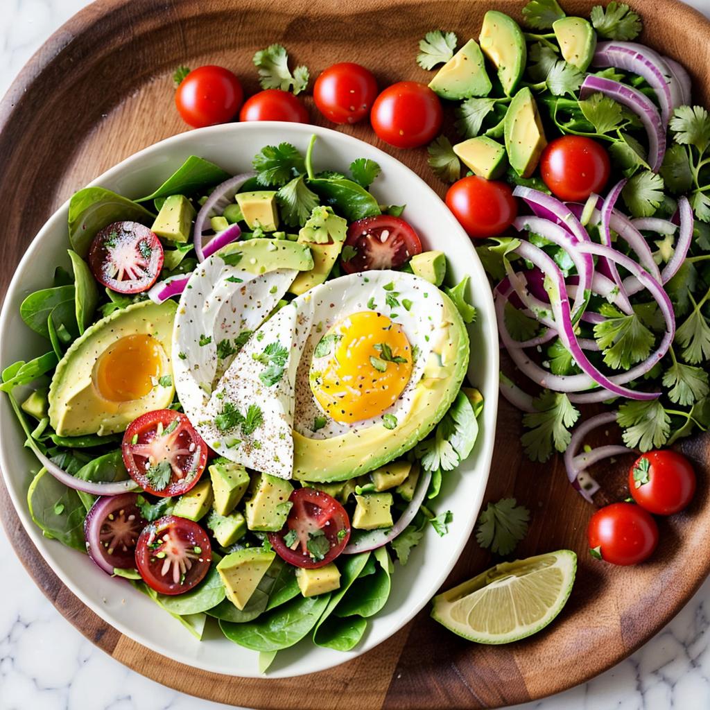 Avocado Salat mit Ei