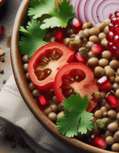 Beluga Linsen Salat Granatapfel