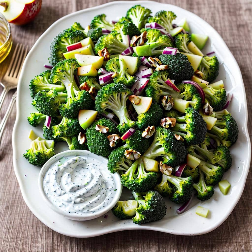 Brokkoli-Salat roh mit Apfel​