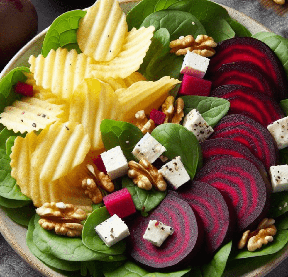 Chips Salat mit Rote Bete