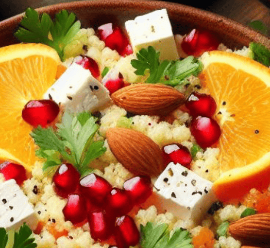 Couscous Salat Granatapfel Orange