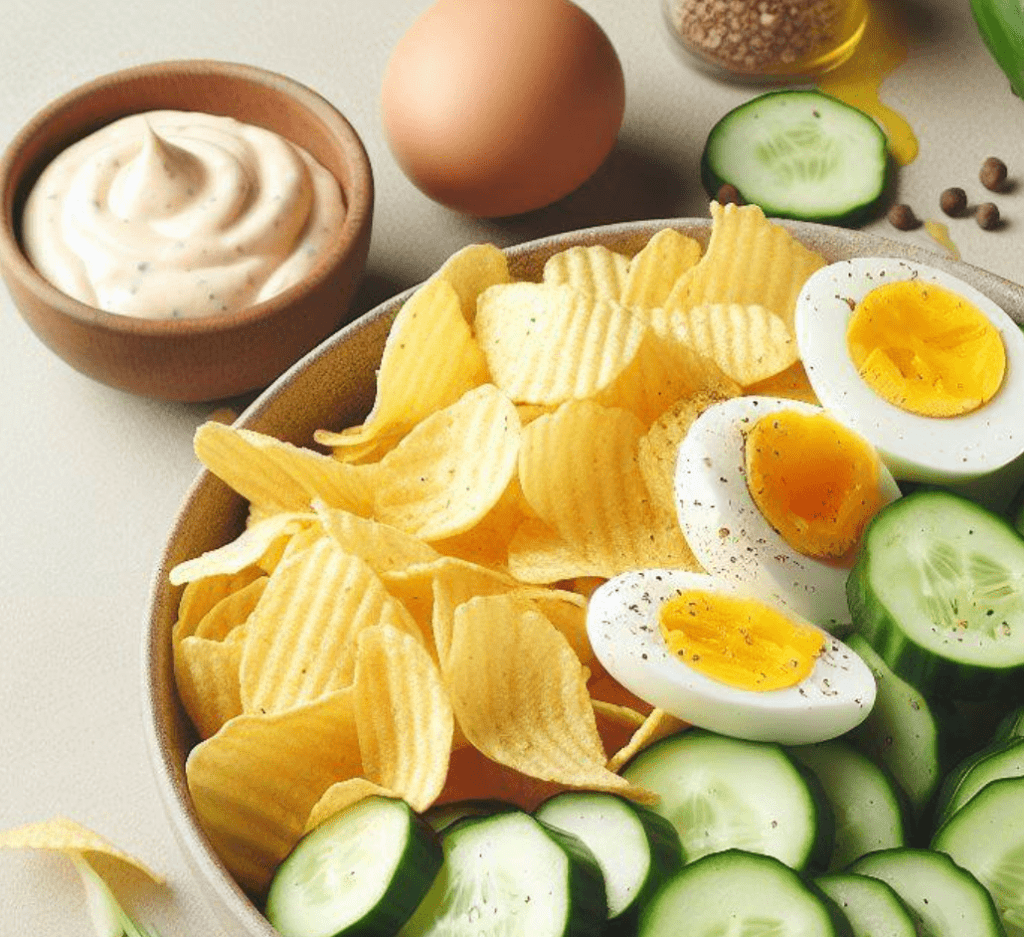 Gurken Eier Chips Salat