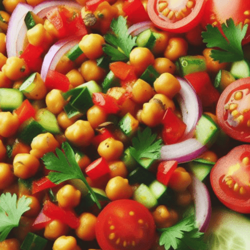 Kichererbsen-Linsen Curry-Salat