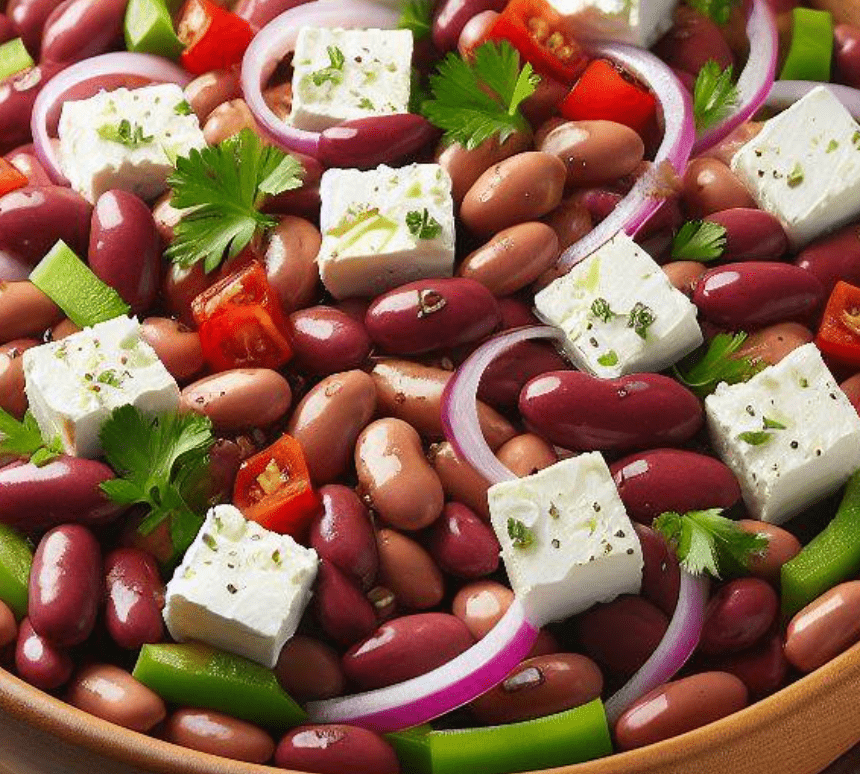 Kidneybohnen Salat mit Feta