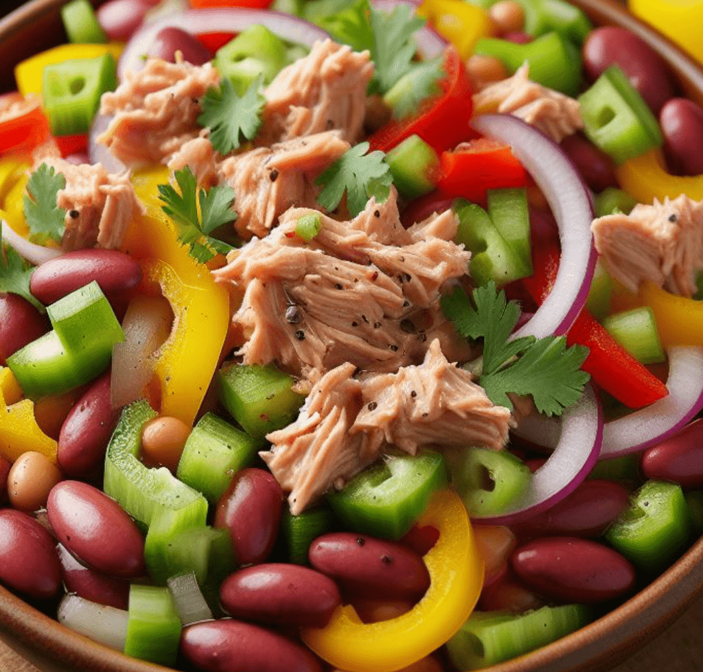 Kidneybohnen Salat mit Thunfisch