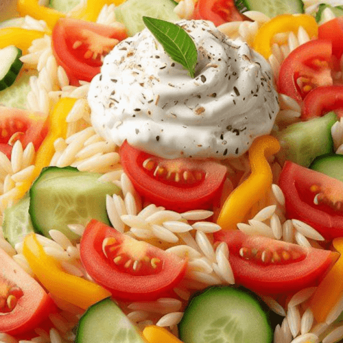 Kritharaki Salat mit Mayo