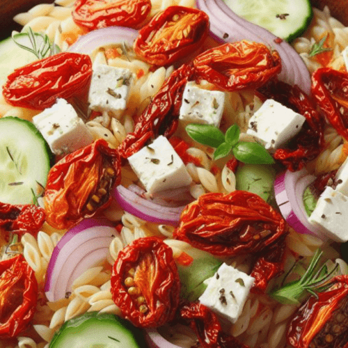 Kritharaki Salat mit Getrockneten Tomaten