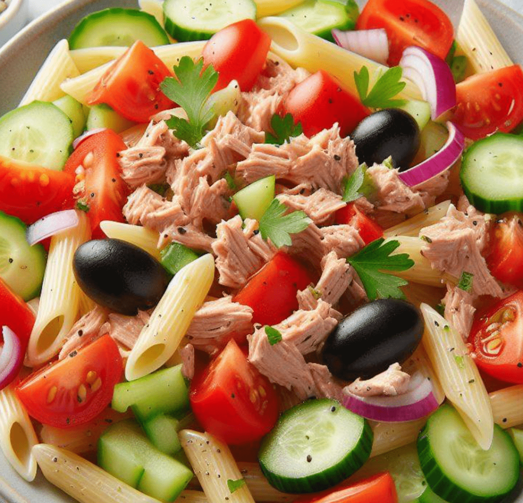 Penne Salat mit Thunfisch