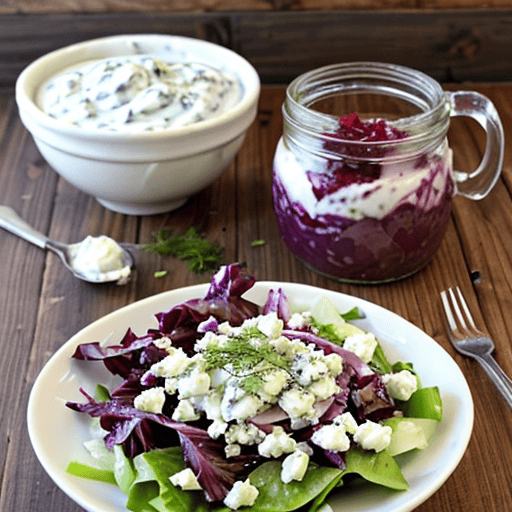 Radicchio-Salat mit Joghurtdressing