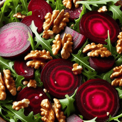 Rote Bete Salat Mit Karamellisierten Walnüssen