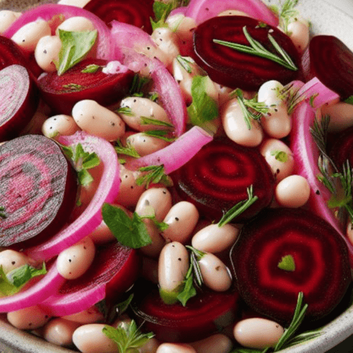 Rote Bete Salat Mit Weissen Bohnen