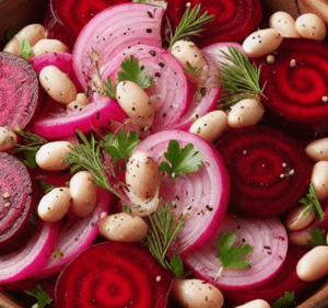 Rote Bete Salat mit Weissen Bohnen