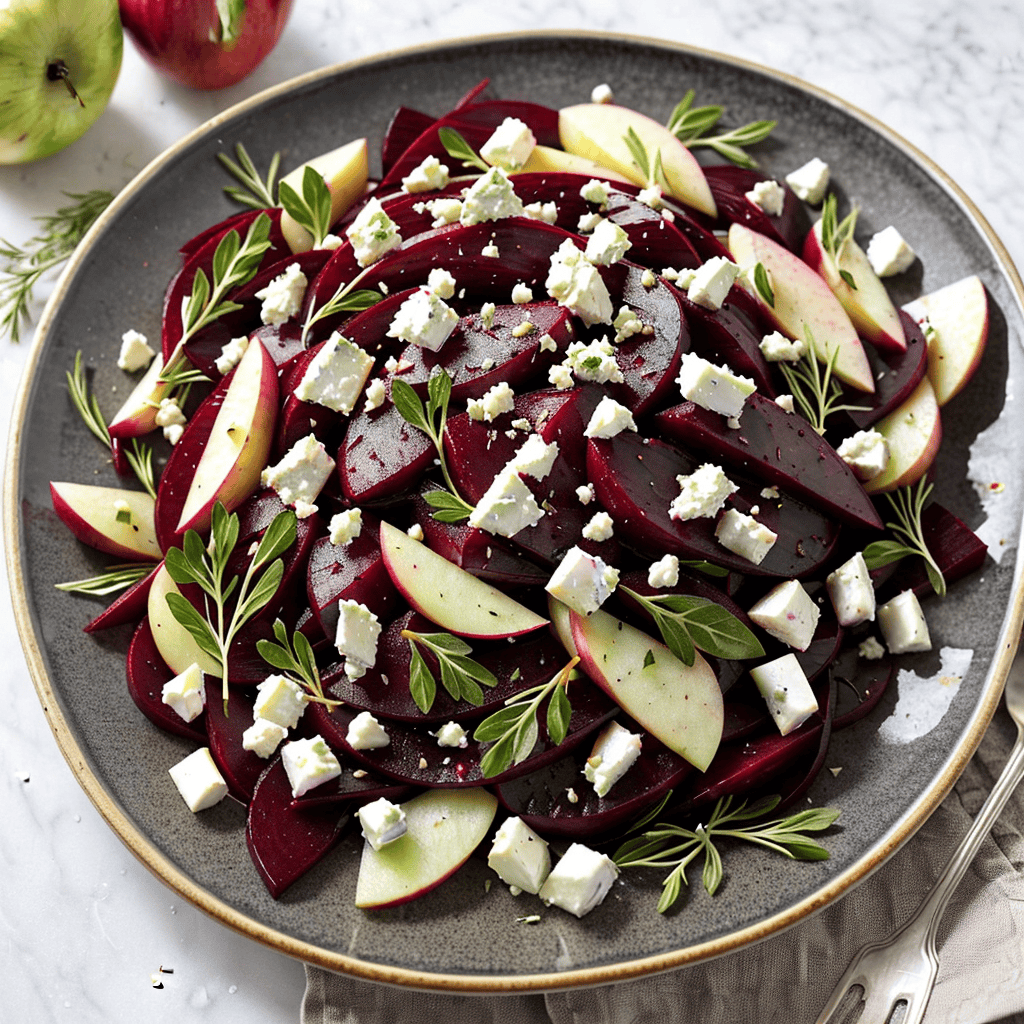 Rote Bete Apfel Feta Salat