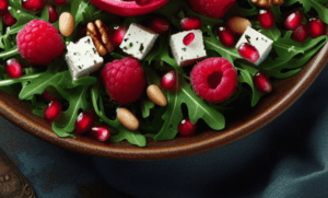 Rucola Granatapfel Himbeer Salat