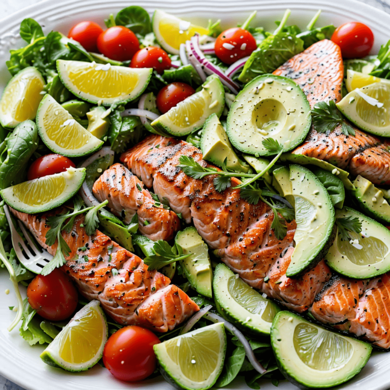 Salat Mit Lachs Und Avocado