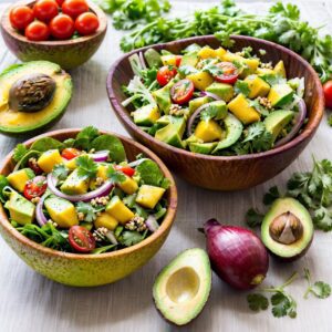 Salat mit Mango und Avocado