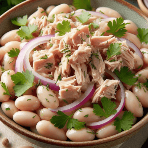 Weiße Bohnen Thunfisch Salat