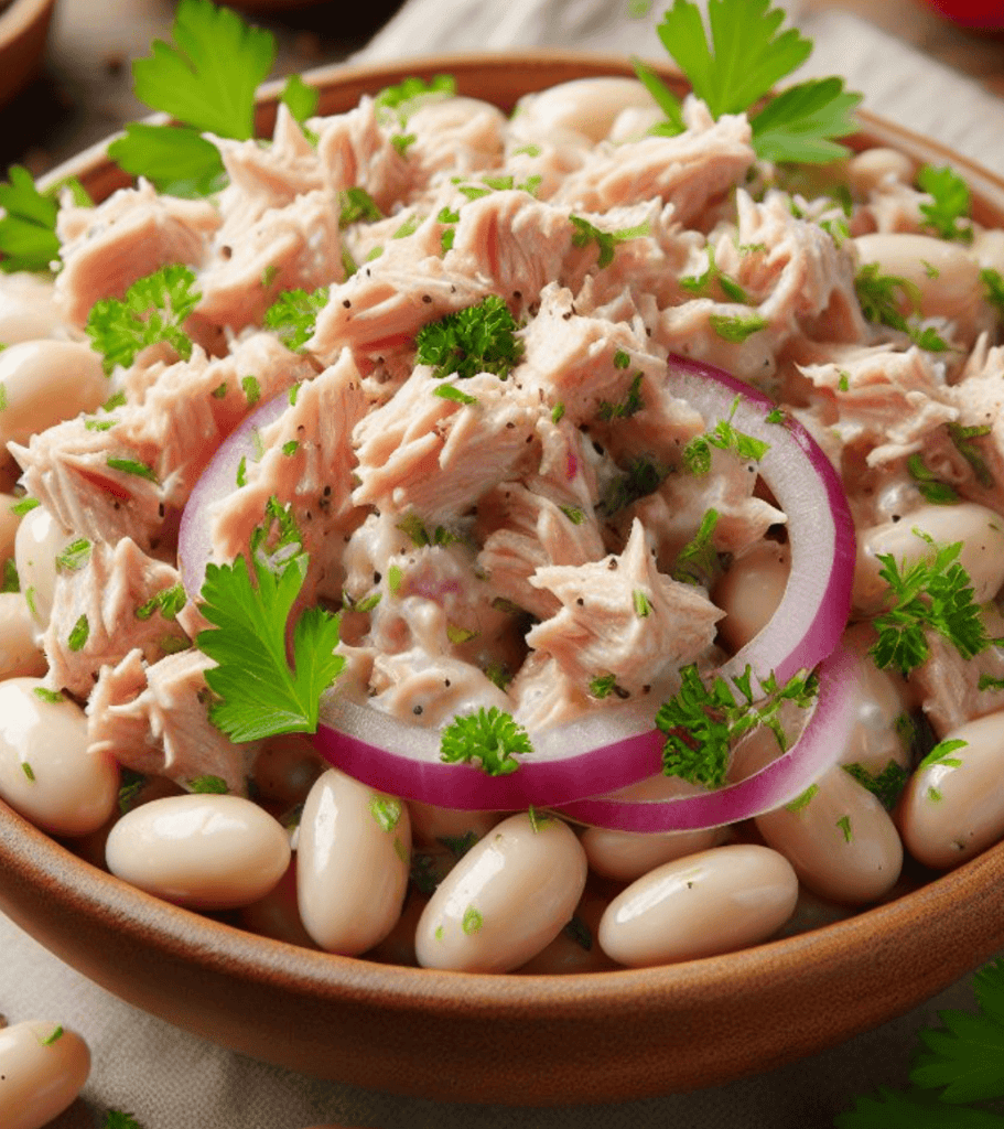 Weiße Bohnen Thunfisch Salat