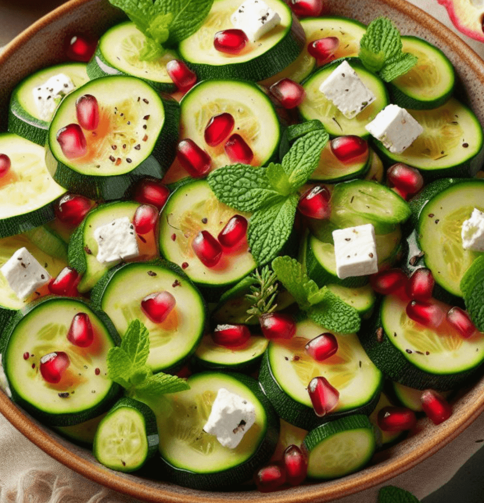 Zucchini Salat Granatapfel