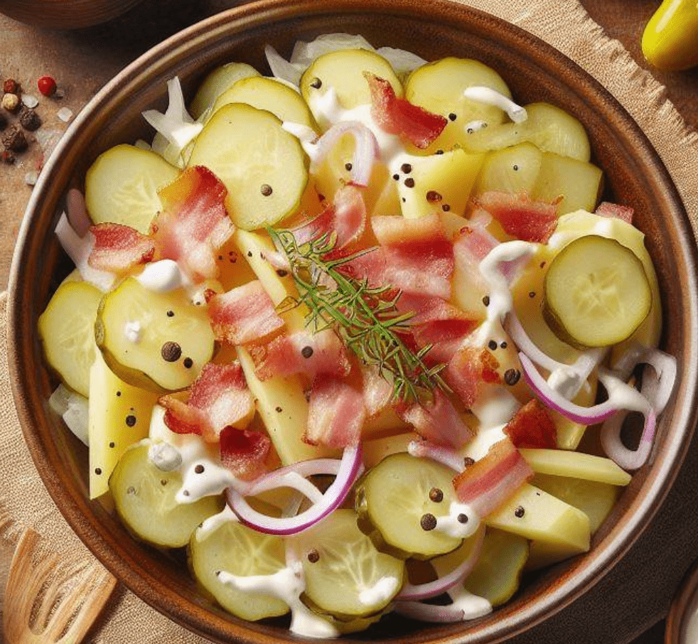 Amerikanischer Kartoffelsalat mit Speck