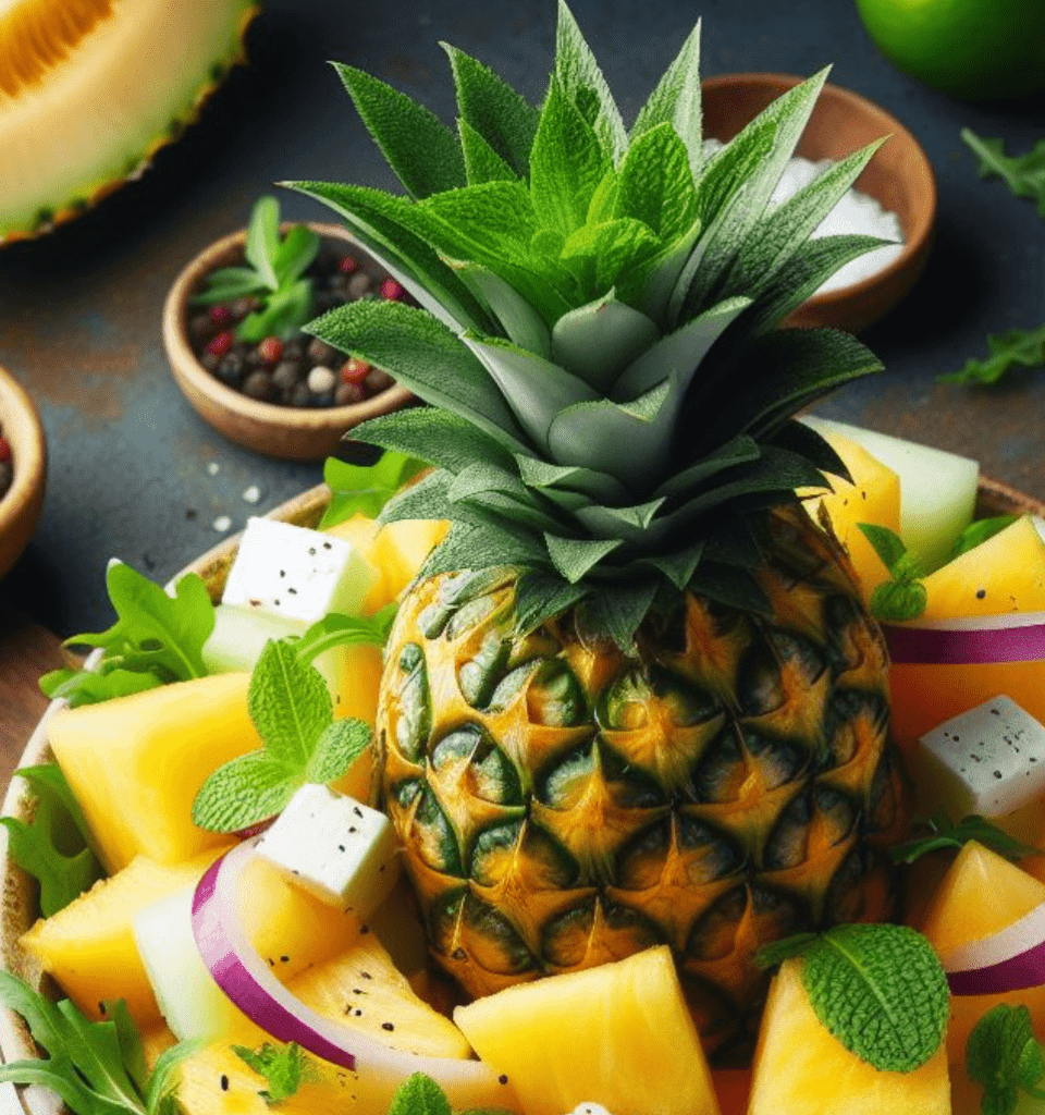 Ananas Melonen Salat