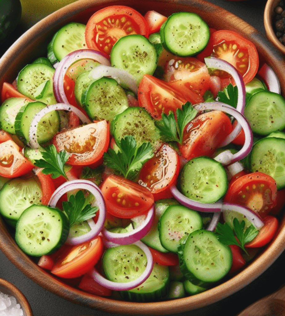 Arabischer Salat Tomate Gurke Petersilie