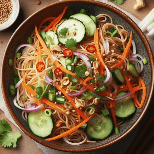 Asiatische Mie Nudeln Salat