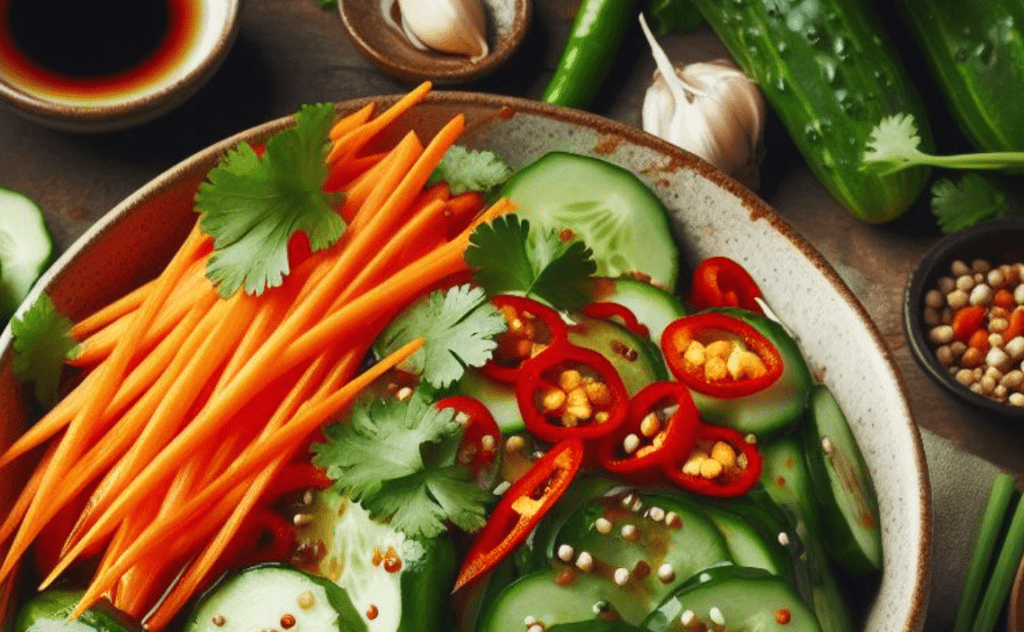Asiatischer Gurken Chilli Salat