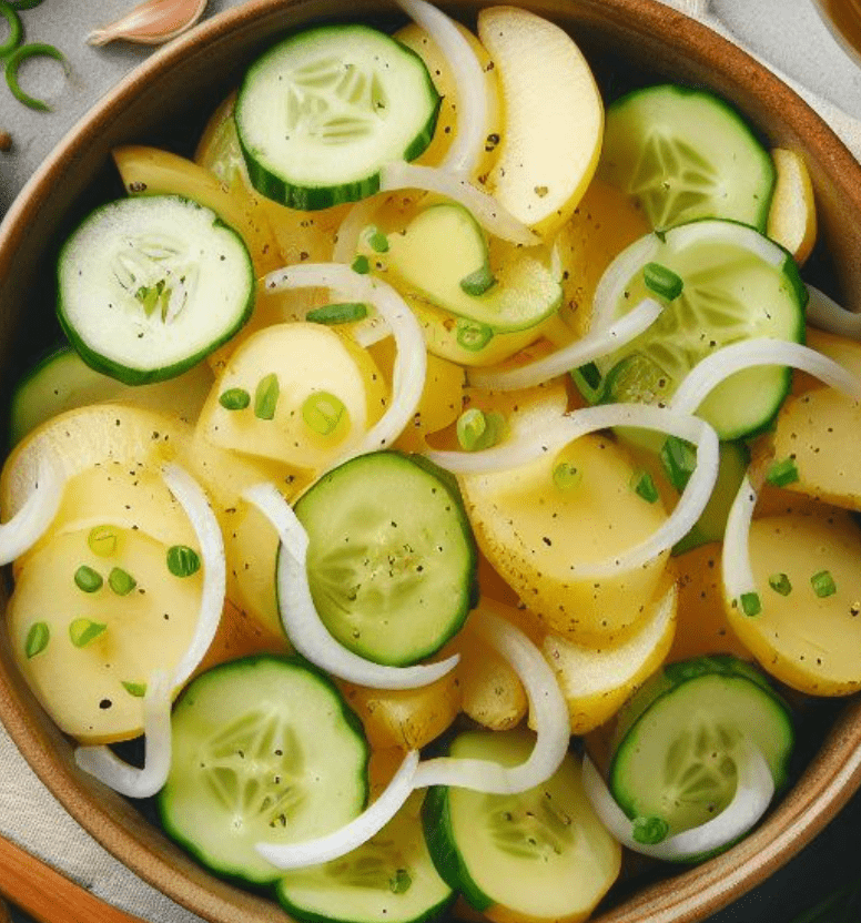 Bayerische Kartoffelsalat mit Gurke