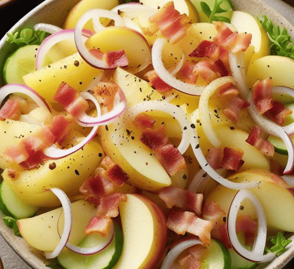 Bayerischer Kartoffelsalat mit Speck