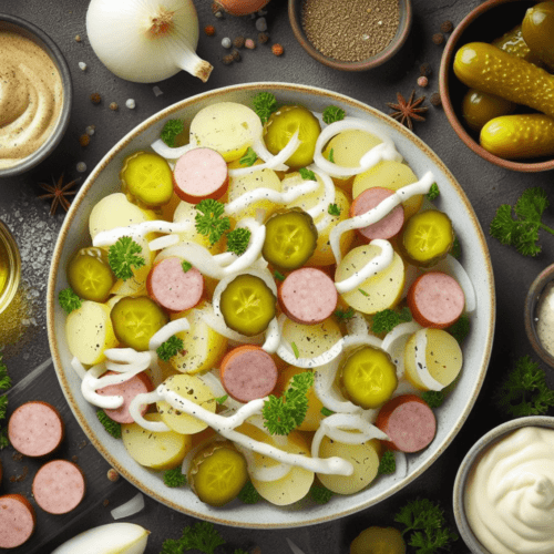 Bayrischer Kartoffelsalat mit Mayonnaise