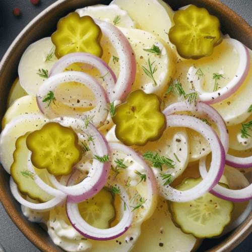 Deutscher Kartoffelsalat mit Mayonnaise