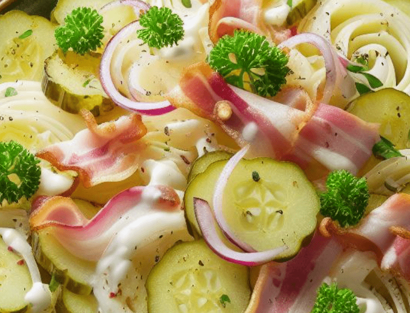 Falscher Kartoffelsalat mit Speck