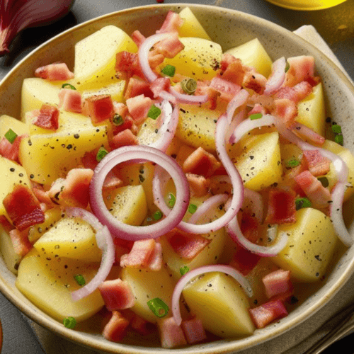 Fränkischer Kartoffelsalat mit Speck