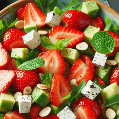 Fruchtiger Salat mit Erdbeeren