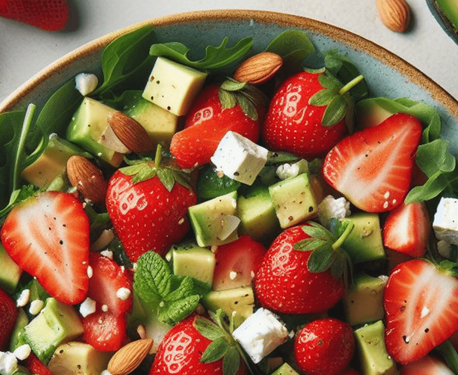 Fruchtiger Salat mit Erdbeeren