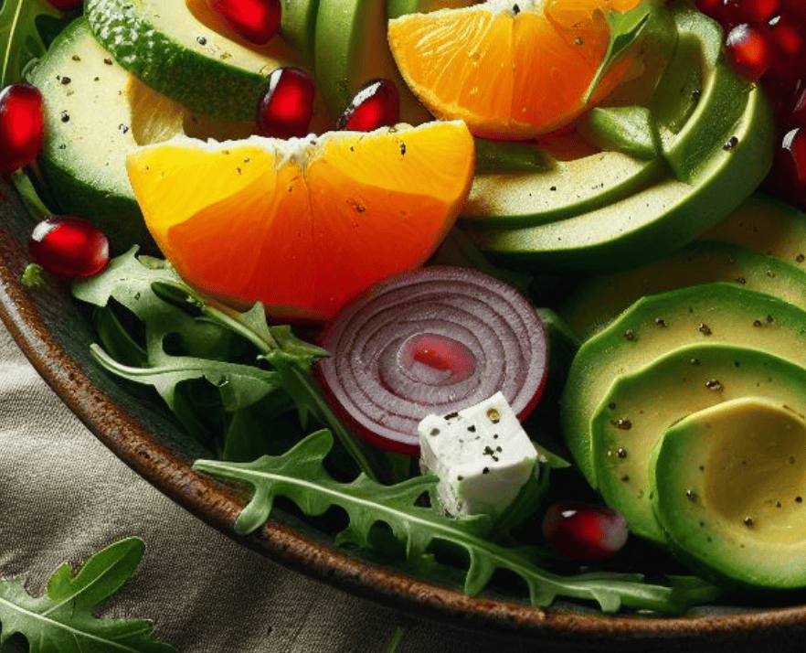 Fruchtiger Salat mit Orangen