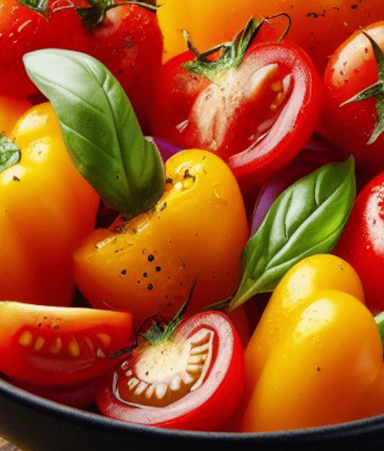 Gemischter Paprika Tomaten Salat