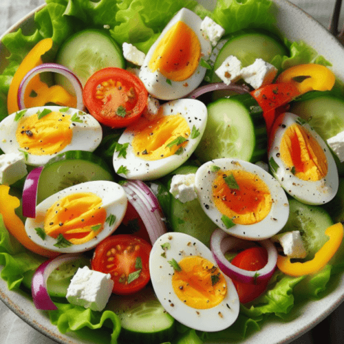 Gemischter Salat mit Ei