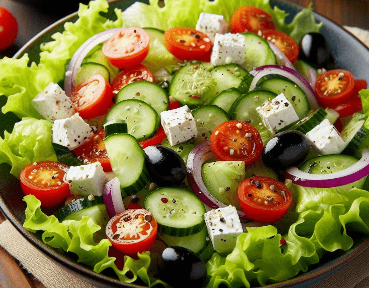 Gemischter Salat mit Eisbergsalat