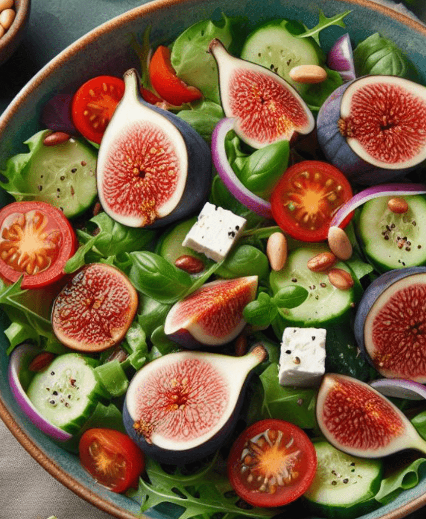 Gemischter Salat mit Feigen