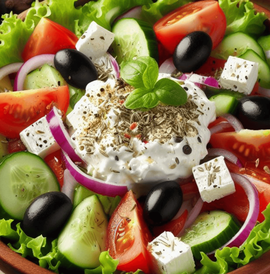 Gemischter Salat mit Joghurtdressing