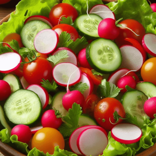 Gemischter Salat mit Radieschen