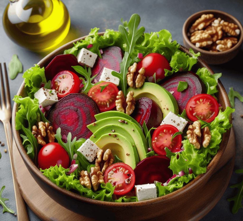 Gemischter Salat mit Rote Bete
