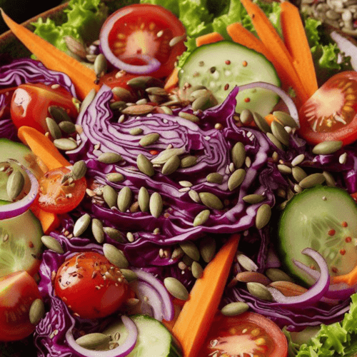 Gemischter Salat mit Rotkohl