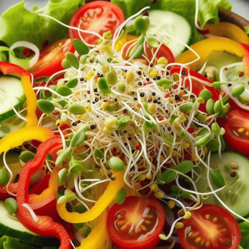 Gemischter Salat mit Sprossen