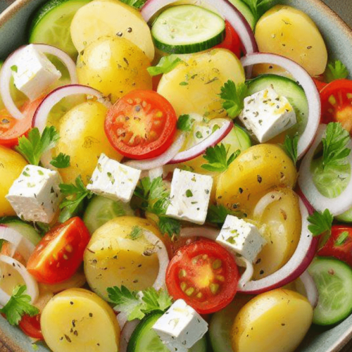Griechischer Kartoffelsalat ohne Mayo