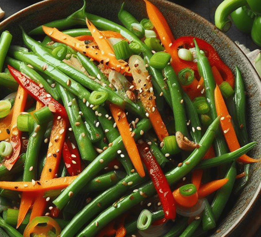 Grüne Bohnen Salat Asiatisch
