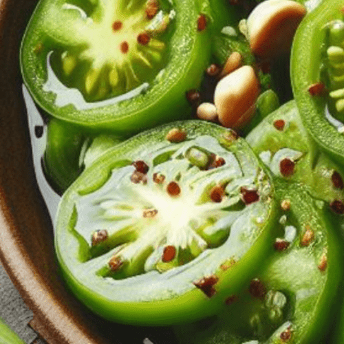 Grüne Tomaten Salat Asiatisch