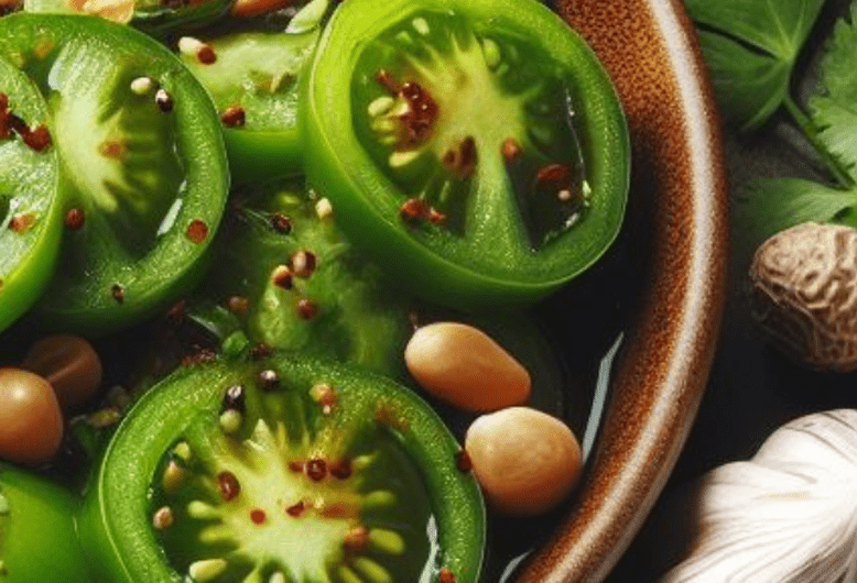 Grüne Tomaten Salat Asiatisch